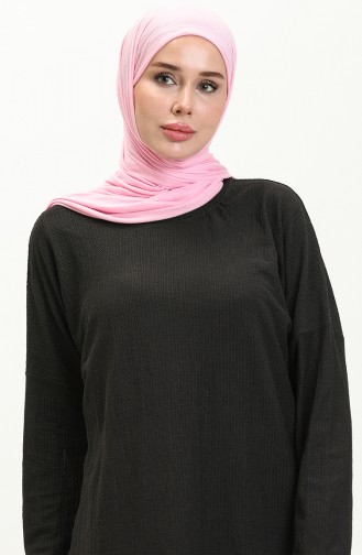 Stofftunika mit Hose Doppelset 1002-05 Schwarz 1002-05