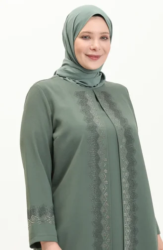 Robe de Soirée Grande Taille 6092-05 Vert Noisette 6092-05