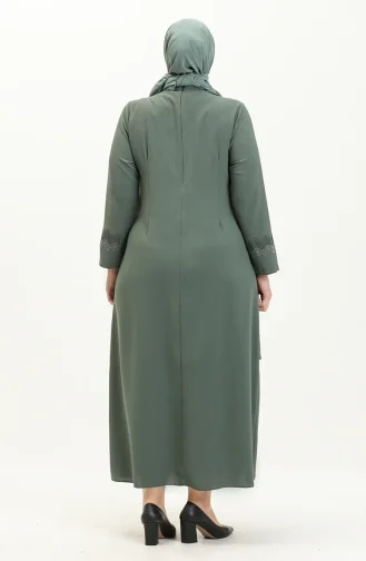 Robe de Soirée Grande Taille 6092-05 Vert Noisette 6092-05