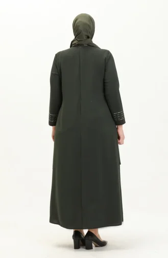 Robe de Soirée Grande Taille 6101-01 Khaki 6101-01