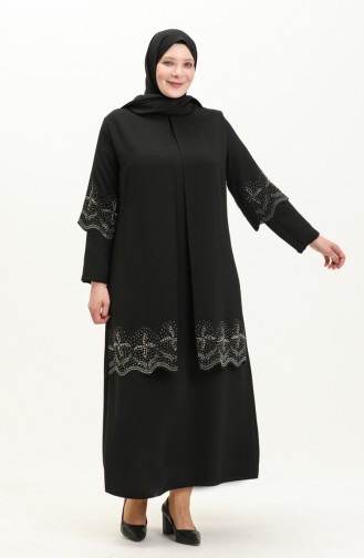 Robe de Soirée Grande Taille 6102-03 Noir 6102-03