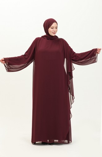 Abendkleid mit Steinen 23030-02 Kirsche 23030-02