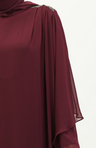 Stone Evening Dress 23030-02 Cherry 23030-02