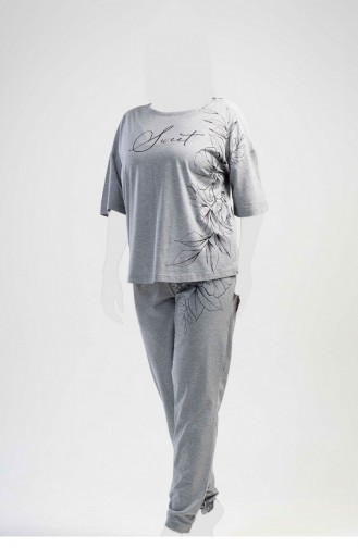 Grau Pyjama 1110240000.GRİ MELANJ