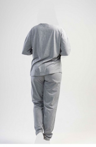 Grau Pyjama 1110240000.GRİ MELANJ
