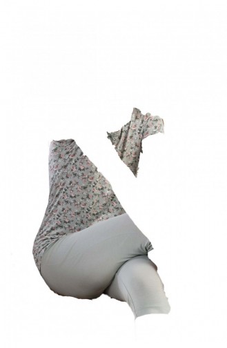 Kadın Vıscon V Yaka Kısa Kol Kaprili Pijama Takım 2124020305 Yosun Yeşili