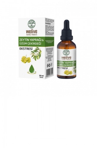 Welıve Zeytin Yaprağı Ve Üzüm Çekirdeği Ektsresi 50 Ml Welive3034