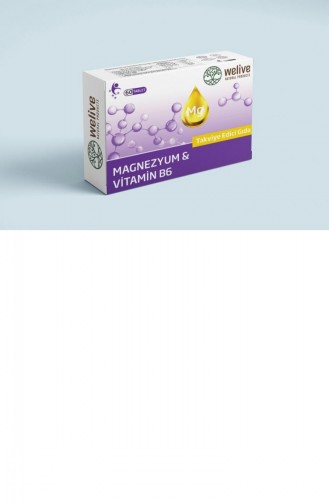 Welıve Magnezyum Vitamin B6 Takviye Edici Gıda Welive398