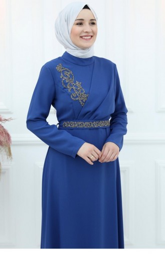 أمين هوما سينا فستان سهرة نيلي 2884