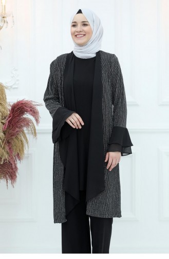 Amine Hüma Ezgi Ensemble De Paillettes Noir 2942