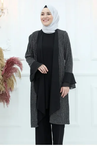 Amine Hüma Ezgi Ensemble De Paillettes Noir 2942