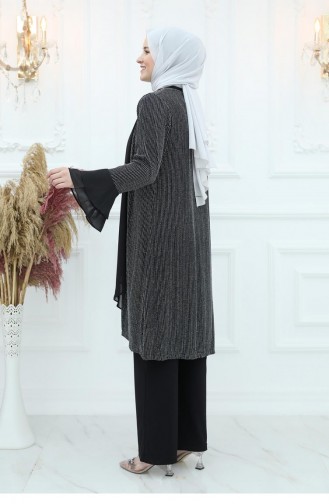 Amine Hüma Ezgi Ensemble De Paillettes Noir 2942