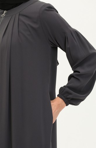 Medina Seidenfalten Abaya 3024-03 Geräuchert 3024-03