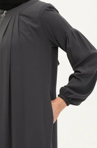 Abaya en Soie de Medine 3024-03 Fumé 3024-03