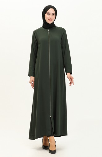 Abaya à Fermeture 1846-01 Vert 1846-01