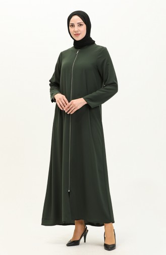 Zippered Abaya 1846-01 Green 1846-01