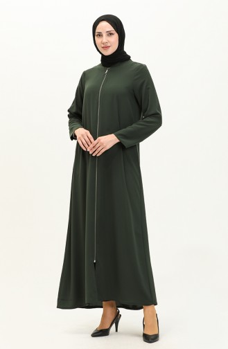 Abaya à Fermeture 1846-01 Vert 1846-01