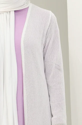 Plain Long Cardigan 8618-01 Ecru 8618-01