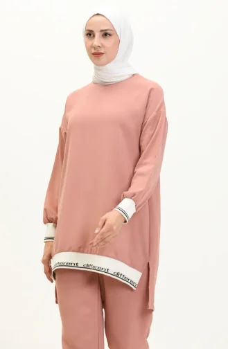 Ensemble Tunique Pantolon 70021-02 Rose Pâle 70021-02