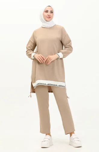 Ensembele Tunique Pantolon 70021-04 Vison  70021-04