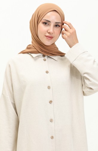 Linen Loose Fit Two Piece Suit 4427-04 Stone 4427-04