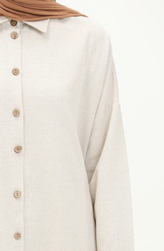 Linen Loose Fit Two Piece Suit 4427-04 Stone 4427-04