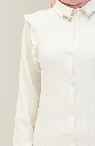 Farbela Detailed Two Piece Suit 24Y8982-05 Ecru 24Y8982-05