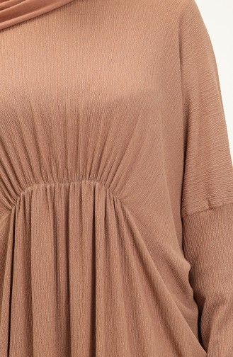 Kleid mit Fledermausärmeln 4038-01 Milchkaffee 4038-01