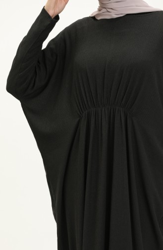 Fledermausärmel Kleid 4038-02 Schwarz 4038-02