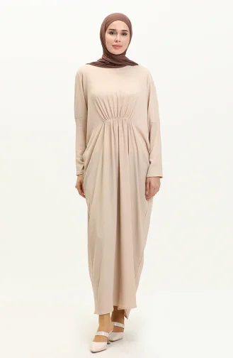 Fledermausärmel Kleid 4038-05 Beige 4038-05