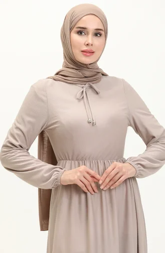 Robe Taille Froncee 0575-09 Vison 0575-09