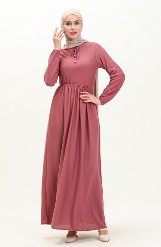 Kleid Mit Geraffter Taille 0575-10 Dusty Rose 0575-10