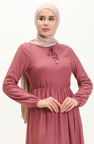 Kleid Mit Geraffter Taille 0575-10 Dusty Rose 0575-10