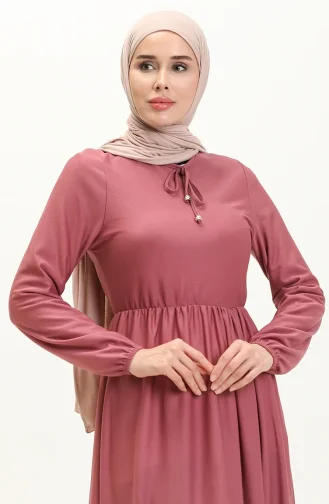Kleid Mit Geraffter Taille 0575-10 Dusty Rose 0575-10