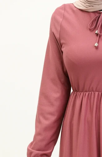 Kleid Mit Geraffter Taille 0575-10 Dusty Rose 0575-10