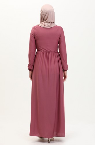 Kleid Mit Geraffter Taille 0575-10 Dusty Rose 0575-10