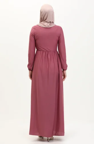 Kleid Mit Geraffter Taille 0575-10 Dusty Rose 0575-10