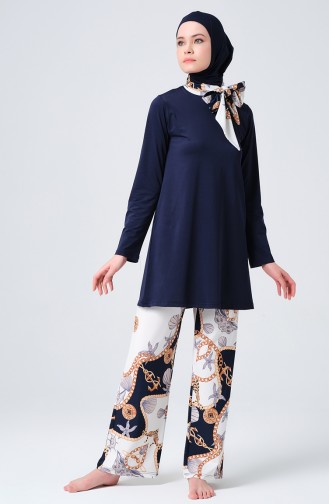 Hijab-Badeanzug 23669-01 Marineblau 23669-01