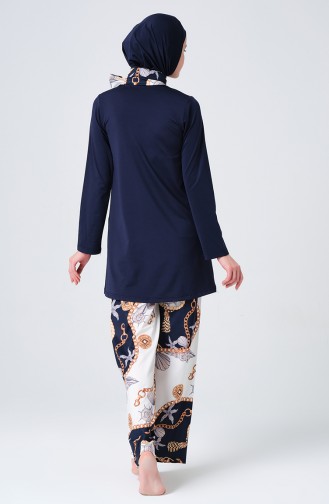 Navy Blue Swimsuit Hijab 23669-01