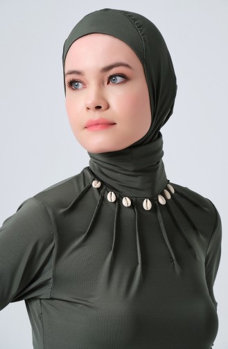 Khaki Swimsuit Hijab 23676-01