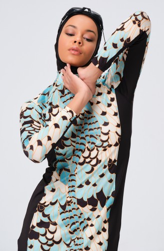 Black Swimsuit Hijab 23684-01