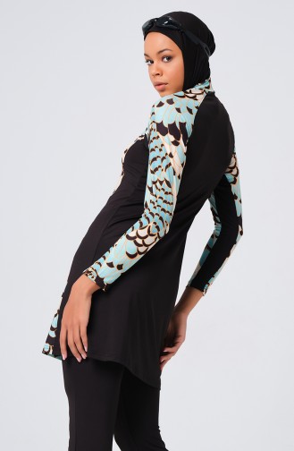 Black Swimsuit Hijab 23684-01