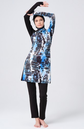 Hijab-Badeanzug 23685-01 Blau 23685-01