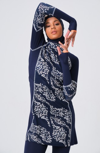 Navy Blue Swimsuit Hijab 23686-02