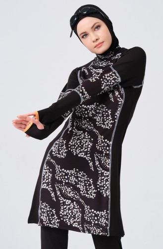 Black Swimsuit Hijab 23686-03