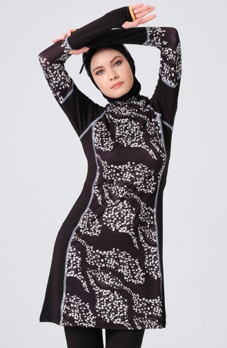 Black Swimsuit Hijab 23686-03