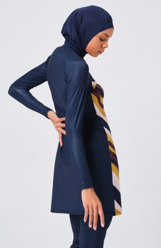 Navy Blue Swimsuit Hijab 23689-01