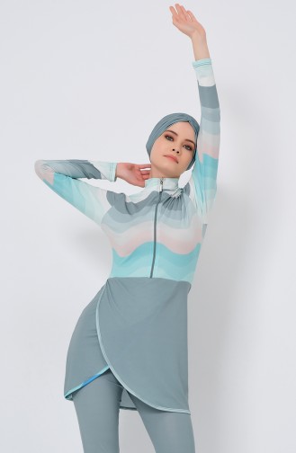 Mold Green Swimsuit Hijab 23690-01