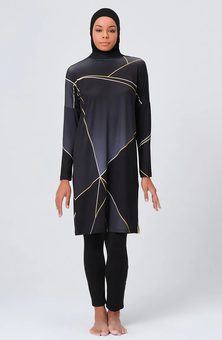 Hijab-Badeanzug 23695-02 Schwarz 23695-02