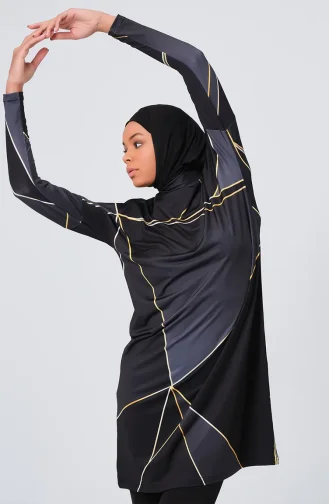 Hijab-Badeanzug 23695-02 Schwarz 23695-02